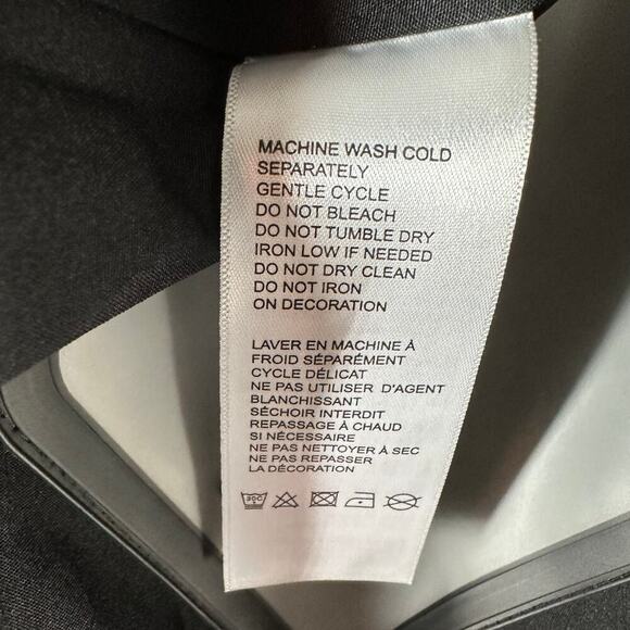 Blanc Noir Motion Panel Zip Puffer Jacket Black Hooded Size XS Mixed Media - Picture 5 of 14